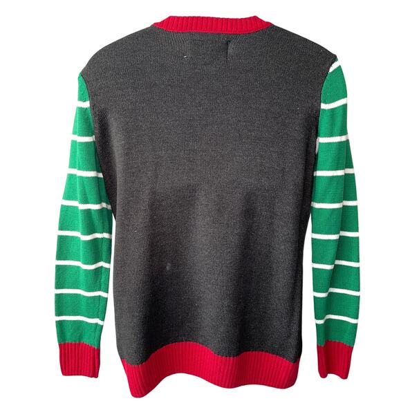 Ugly Christmas Sweater Elf Yourself Selfie Silly Holiday Sweater Size Small - Picture 2 of 4